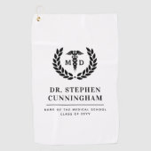 Moderner MD Doktor der Medicine Med School Abschlu Golfhandtuch (Vorderseite)