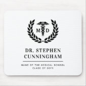 Moderner MD Doktor der Medicine Med School Abschlu Mousepad (Vorne)