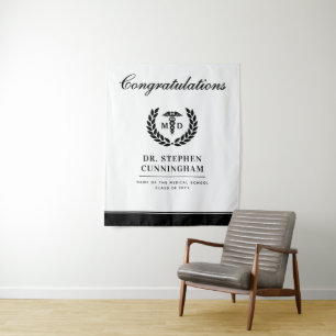 Moderner MD Doktor der Medicine Med School Abschlu Wandteppich