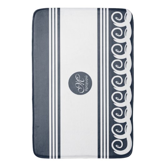 Moderner Meander Badematte (Vorderseite Vertikal)