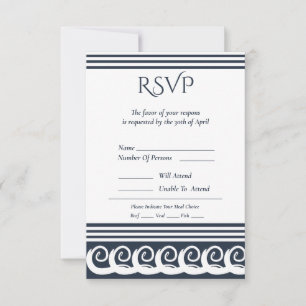 Moderner Meander RSVP Karte