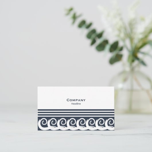 Moderner Meander Visitenkarte (Stehend Vorderseite)