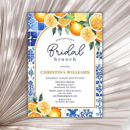 Moderner mediterraner Brunch Einladung