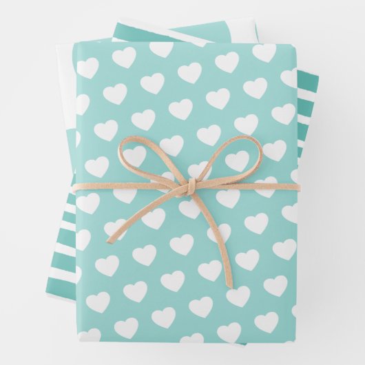 Moderner Meeresschaum gefärbt Versatile Geschenkpapier Set (Beispiel)