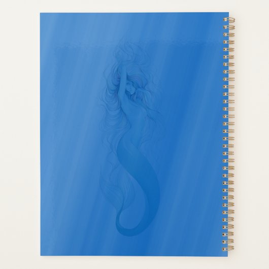 Moderner Meerwasserverlauf cool Planer (Rückseite)