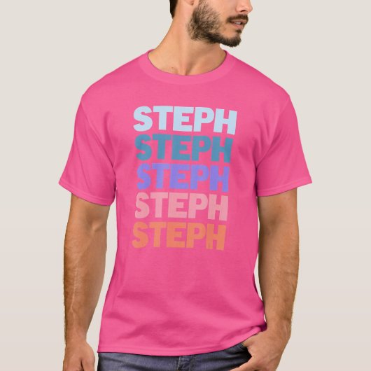 Moderner mehrfacher Textsteph T-Shirt (Vorderseite)
