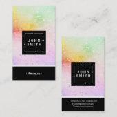 Moderner mehrfarbiger Anwalt für Wasserfarben Visitenkarte (Vorne/Hinten)