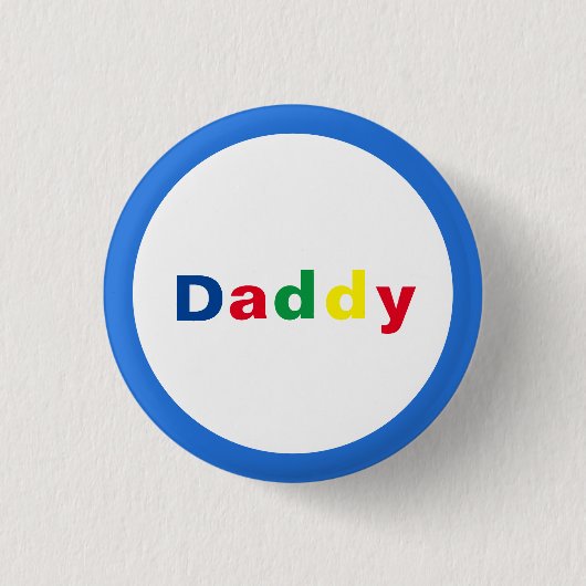Moderner mehrfarbiger Daddy Button (Vorderseite)