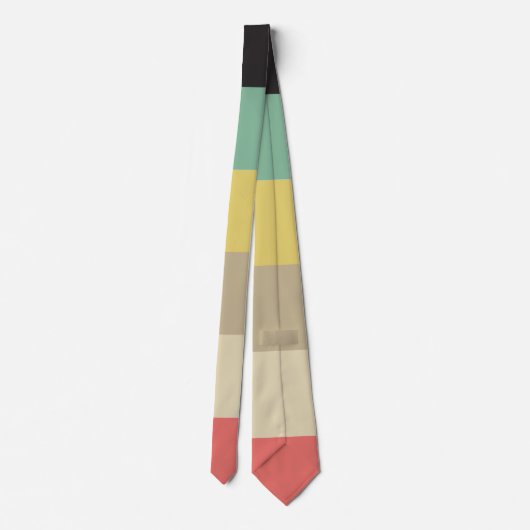 Moderner, mehrfarbiger Streifen Retro-Chic Krawatte (Rückseite)