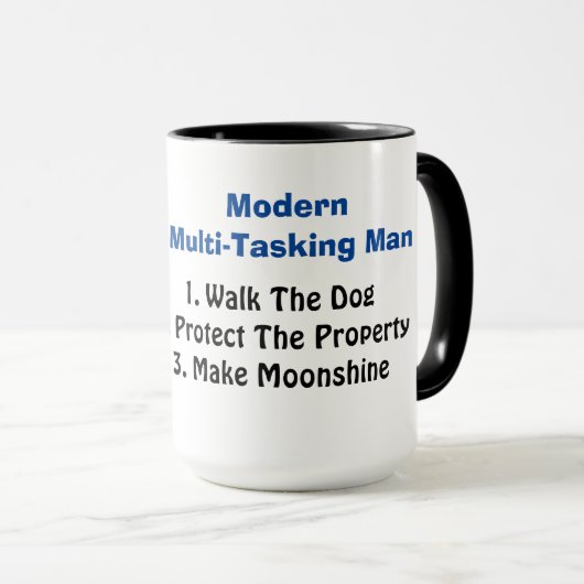 Moderner Mehrzweck-Mondbrennertassenbecher Tasse (VorderseiteRechts)