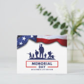Moderner Memorial Day Postkarte (Stehend Vorderseite)