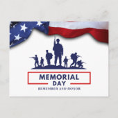 Moderner Memorial Day Postkarte (Vorderseite)
