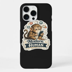 Moderner Mensch Lustiger Affe Smartphone Social Me iPhone 16 Pro Max Hülle