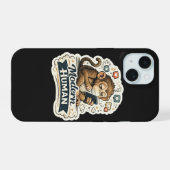Moderner Mensch Lustiger Affe Smartphone Soziale M iPhone 15 Hülle (Rückseite (Horizontal))