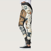 Moderner Mensch Lustiger Affe Smartphone Soziale M Leggings (Links)