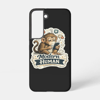 Moderner Mensch Lustiger Affe Smartphone Soziale M Samsung Galaxy Hülle