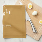 Moderner Merry & Bright Gold Weihnachtsurlaub Geschirrtuch (Viertel Falte)