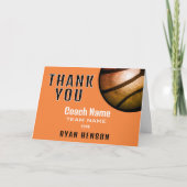 Moderner Metallic Ball Danke Coach Card (Vorderseite)