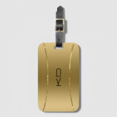 Moderner Metallic Gold Stainless Steel Look Desk B Gepäckanhänger (Vorderseite Vertikal)