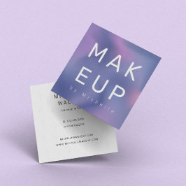 Moderner Metallic Ombre Makeup Artist Quadratische Visitenkarte