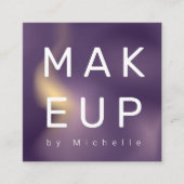 Moderner Metallic Ombre Makeup Artist Quadratische Visitenkarte (Vorderseite)
