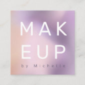 Moderner Metallic Ombre Makeup Artist Quadratische Visitenkarte (Vorderseite)