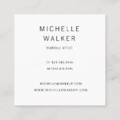 Moderner Metallic Ombre Makeup Artist Quadratische Visitenkarte (Rückseite)