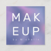 Moderner Metallic Ombre Makeup Artist Quadratische Visitenkarte (Vorderseite)