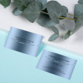 Moderner metallischer blauer Edelstahl-Blick Visitenkarte