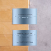 Moderner metallischer blauer Edelstahl-Blick Visitenkarte