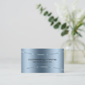 Moderner Metallischer Blaurostfreier Stahl Look 2 Visitenkarte (Stehend Vorderseite)
