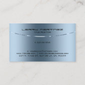 Moderner Metallischer Blaurostfreier Stahl Look 2 Visitenkarte (Rückseite)
