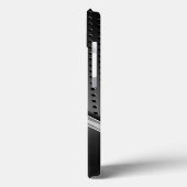 Moderner metallischer Blick mit Monogramm Case-Mate iPhone Hülle (Rückseite / Links)