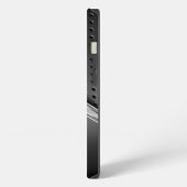 Moderner metallischer Blick mit Monogramm iPhone Hülle (Linke Seite)