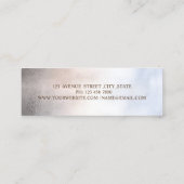 Moderner Metallischer Pinselstrich, Lashes Mini Visitenkarte (Rückseite)