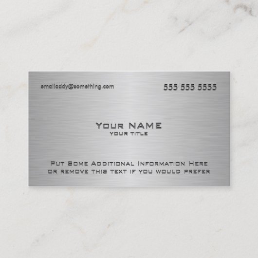 Moderner metallischer QR-Code Visitenkarte (Vorderseite)