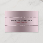 Moderner metallischer Rose aus Edelstahl-Look Visitenkarte (Vorderseite)