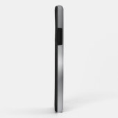 Moderner metallischer Silber-Grau-Stahllook Case-Mate iPhone Hülle (Hinten/Rechts)