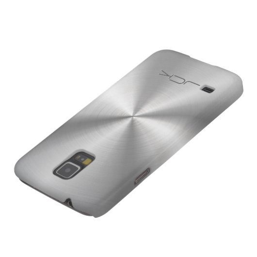 Moderner metallischer Silber-Grau-Stahllook Case-Mate Samsung Galaxy Hülle (unten)