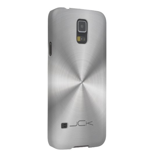 Moderner metallischer Silber-Grau-Stahllook Case-Mate Samsung Galaxy Hülle (Rückseite/rechts)