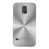 Moderner metallischer Silber-Grau-Stahllook Case-Mate Samsung Galaxy Hülle (Rückseite)