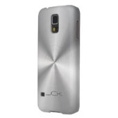 Moderner metallischer Silber-Grau-Stahllook Case-Mate Samsung Galaxy Hülle (Rückseite Links)