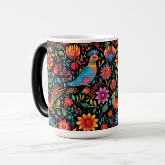 Moderner mexistischer Mustername Verwandlungstasse (Vorderseite Links)