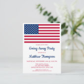 Moderner Militärsoldat der USA unter der Flagge ei Postkarte (Stehend Vorderseite)