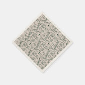 Moderner Millennial-Vater-Doodle-Muster Vatertag Serviette (Ecke)