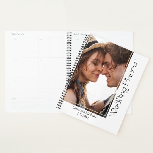 moderner Mindest-Typografie-Foto-Hochzeitsplaner Planer (Anzeige)
