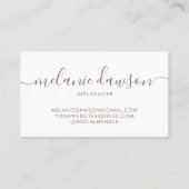 Moderner Minimal 3 Foto Sozialeinflussfaktor Tan Visitenkarte (Rückseite)