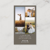 Moderner Minimal 4 FotoCollage Fotograf Visitenkarte (Rückseite)