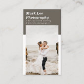 Moderner Minimal 4 FotoCollage Fotograf Visitenkarte (Vorderseite)