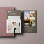 Moderner Minimal 4 FotoCollage Fotograf Visitenkarte